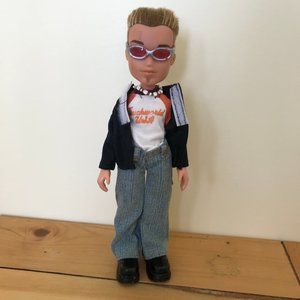 Bratz Boyz Cameron Doll Blonde Hair Goatee Pucca Shell Necklace Redressed